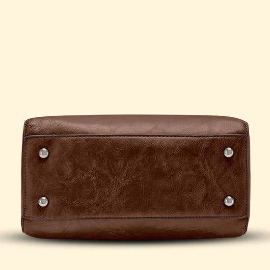 Timeless Elegance Satchel Handbag - Coffee Brown