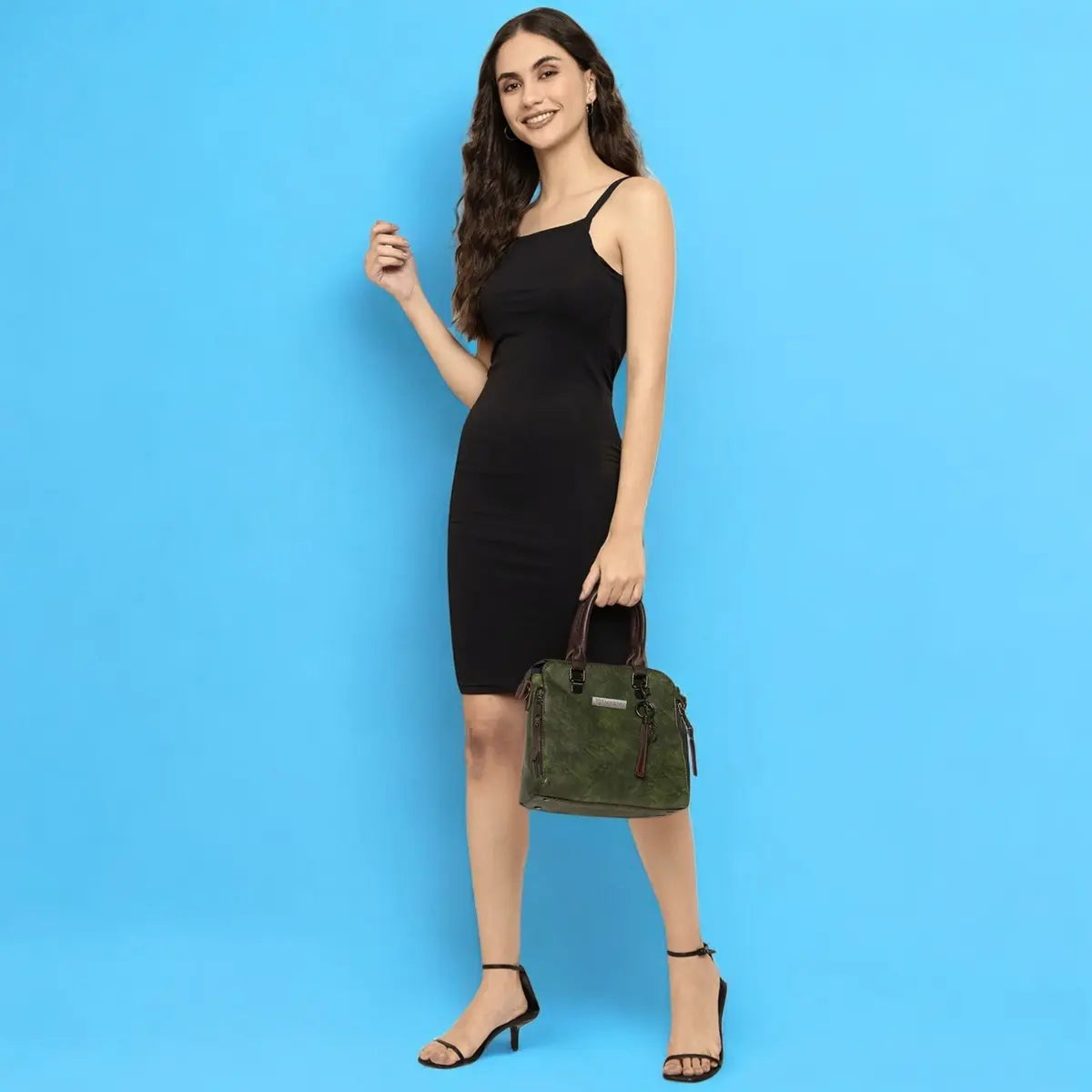 Timeless Elegance Satchel Handbag - Olive Green