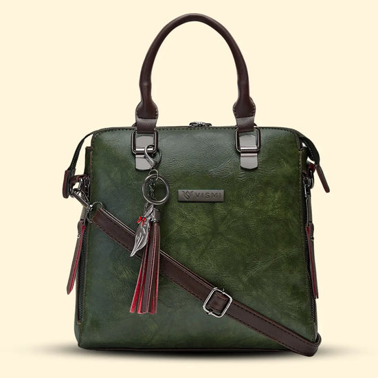 Timeless Elegance Satchel Handbag - Olive Green