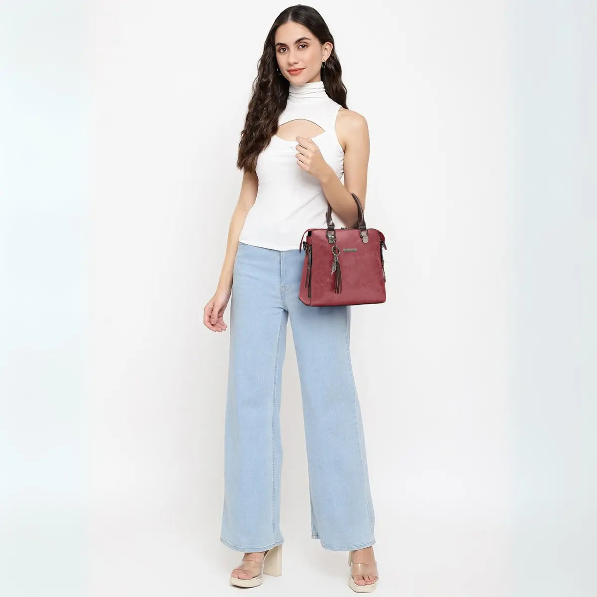 Timeless Elegance Satchel Handbag - Blush Pink