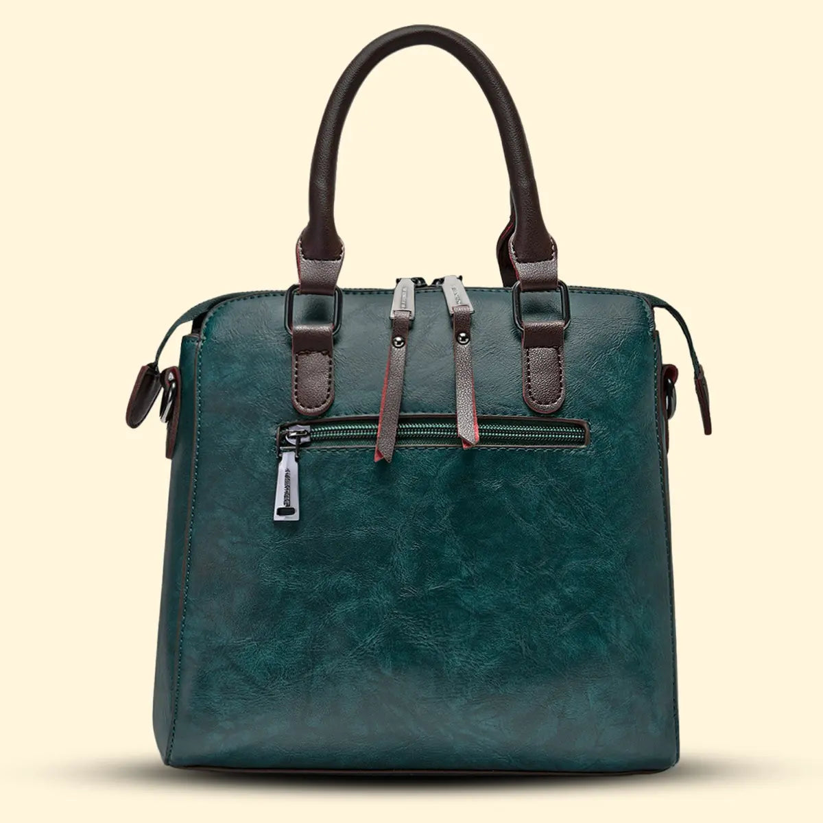 Timeless Elegance Satchel Handbag - Teal blue