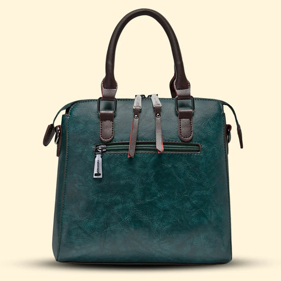 Timeless Elegance Satchel Handbag - Teal blue