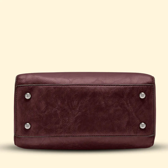 Timeless Elegance Satchel Handbag - Wine