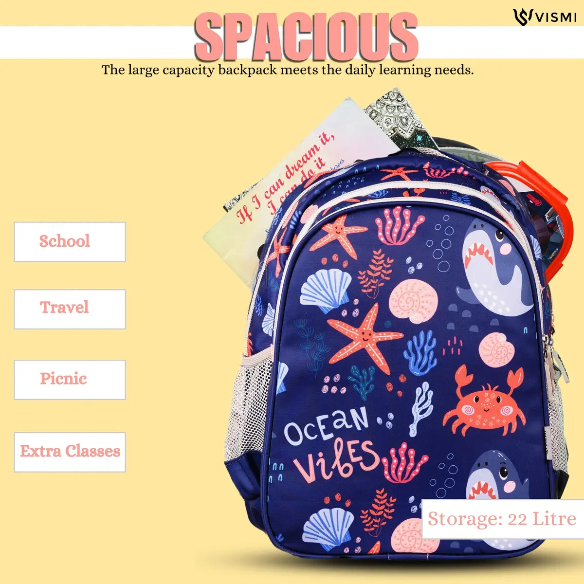 Everyday Essentials Elementary School Bag - Ocean Vibes