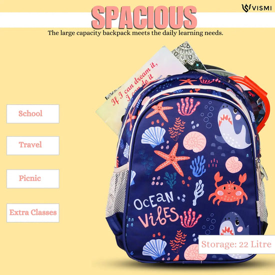 Everyday Essentials Elementary School Bag - Ocean Vibes