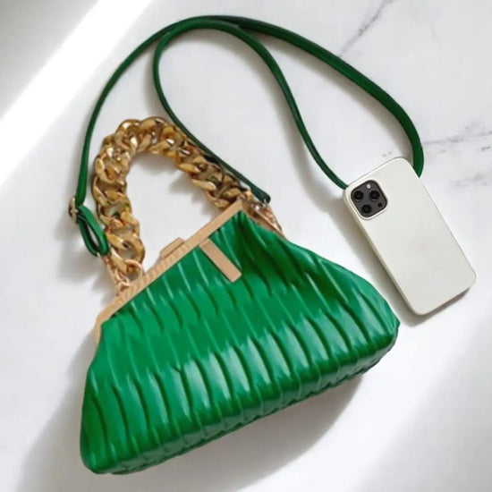 Fashionista Hobo Shoulder Bag- Green