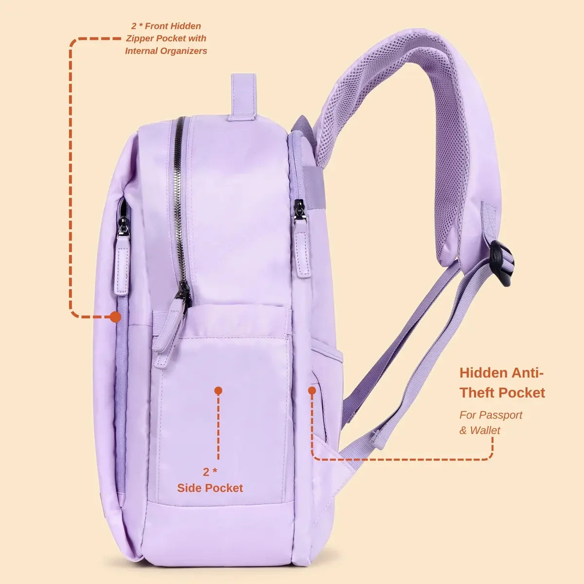 Everyday-Essentials-Lavender-Backpack–Laptop-Bag-for-Office-Study-Travel