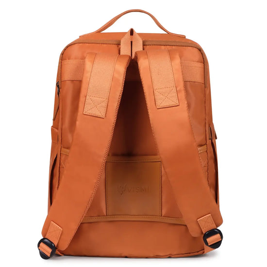 Trendy-Orange-Travel-Laptop-Backpack–Everyday-Essentials-College-School-Bag