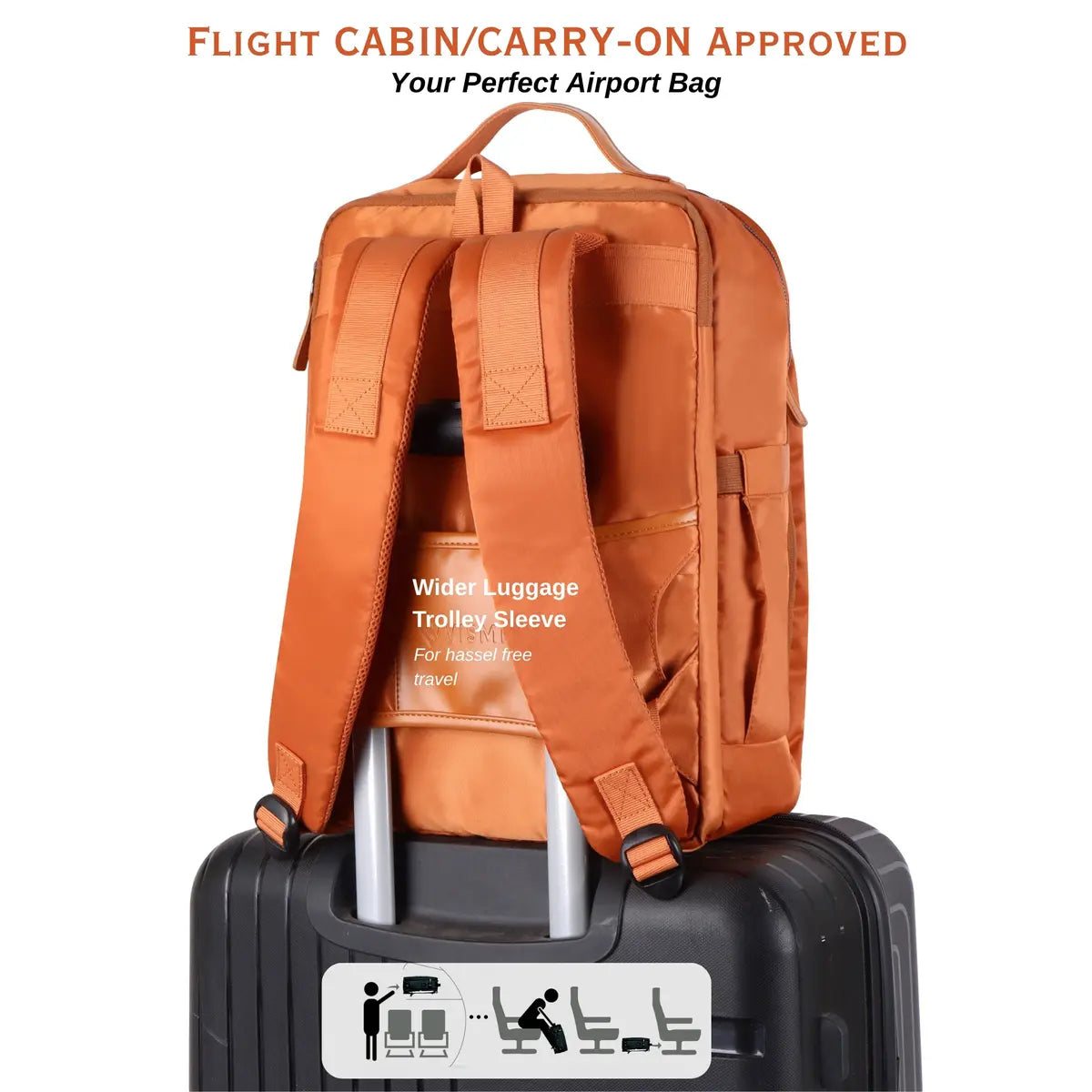 Classic-Orange-Laptop-Backpack–Everyday-Essentials-Professional-Work-Bag