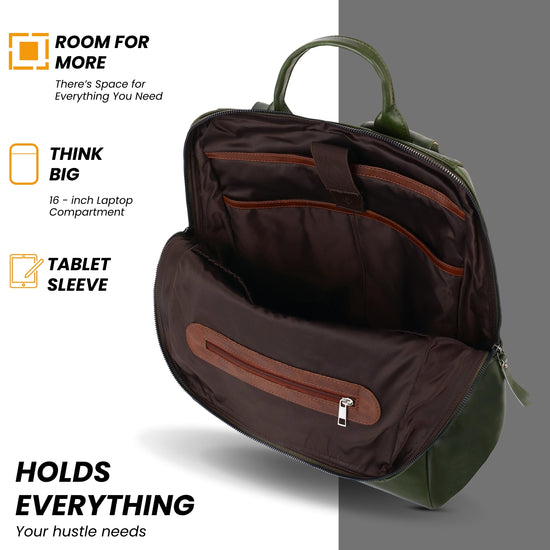 Classic-Olive-Green-Laptop-Backpack–Timeless-ProGear-Professional-Work-Bag