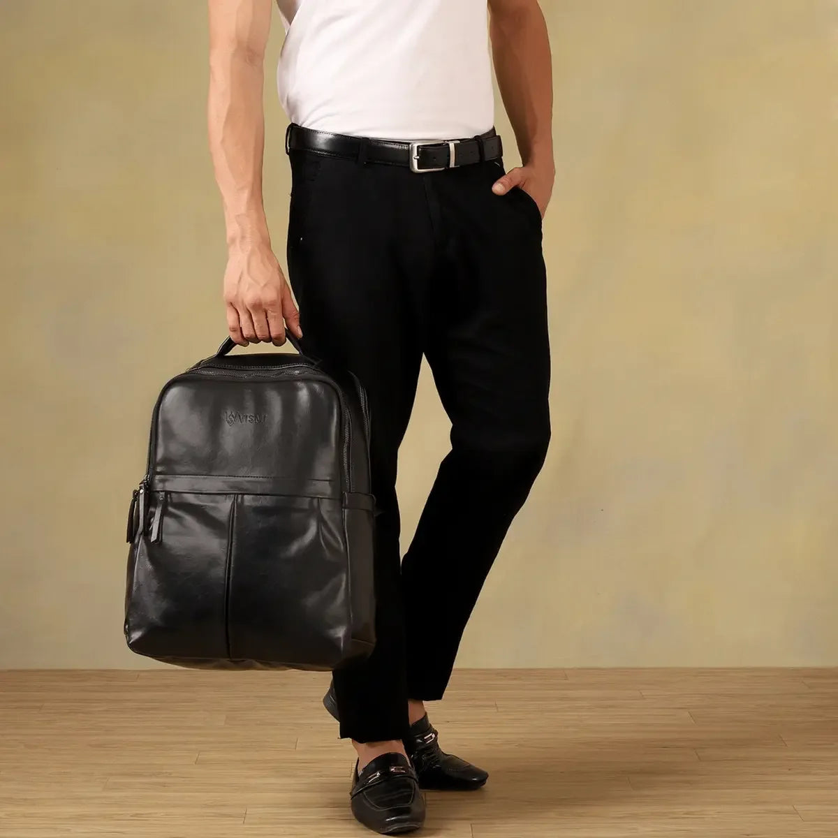 Timeless-Voyager-Laptop-Backpack-Classic-Black-Work-Business-Travel-Bag