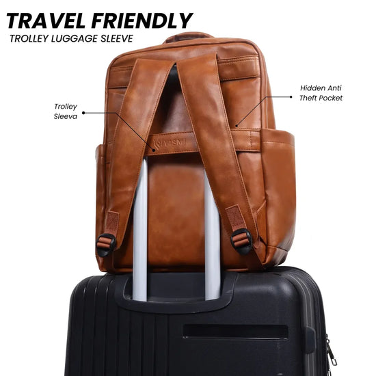 Trendy-Tan-Laptop-Backpack-Timeless-Voyager-Office-School-Travel-Essentials