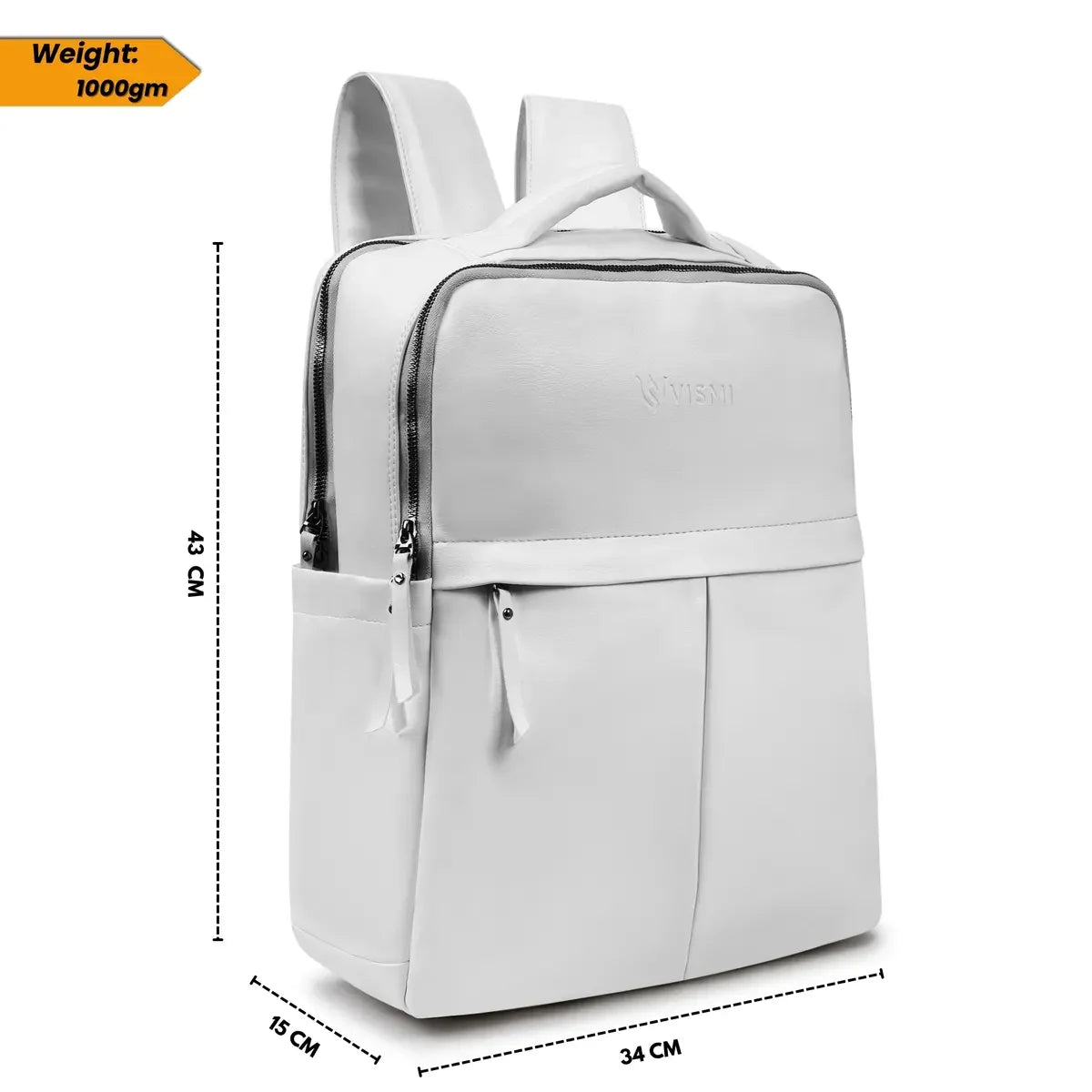 Timeless-Voyager-White-Laptop-Backpack–Stylish-Office-Travel-Bag
