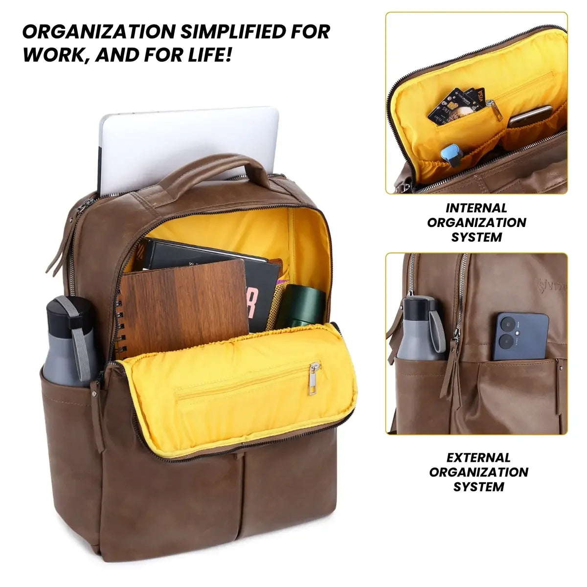 Timeless-Voyager-Laptop-Backpack-Coffee-Brown-Professional-Work-Bag-for-Men-Women