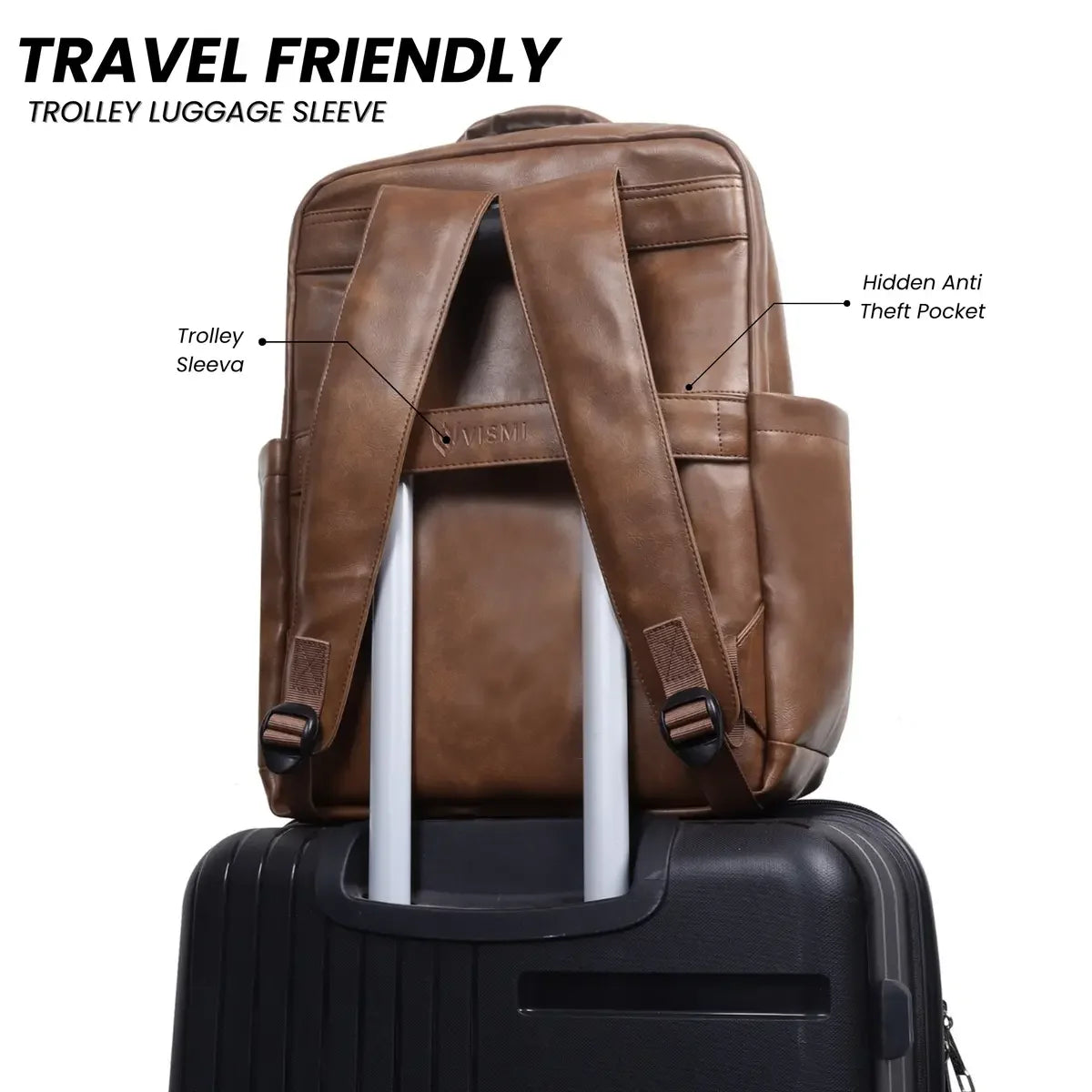 Classic-Coffee-Brown-Laptop-Backpack-Timeless-Voyager-Office-School-Travel-Bag