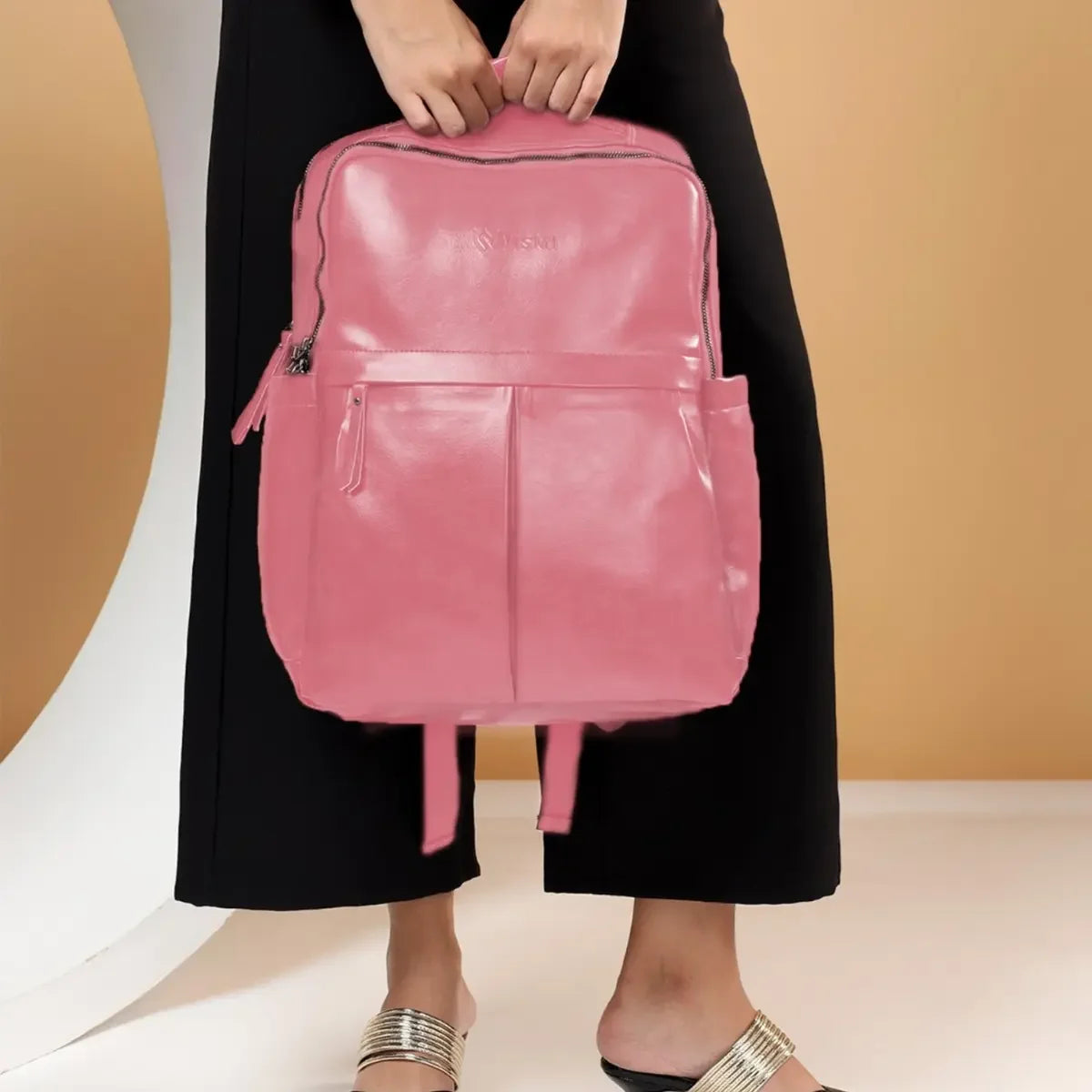 Timeless-Voyager-Backpack-Blush-Pink-Laptop-Bag-for-Women-Professionals