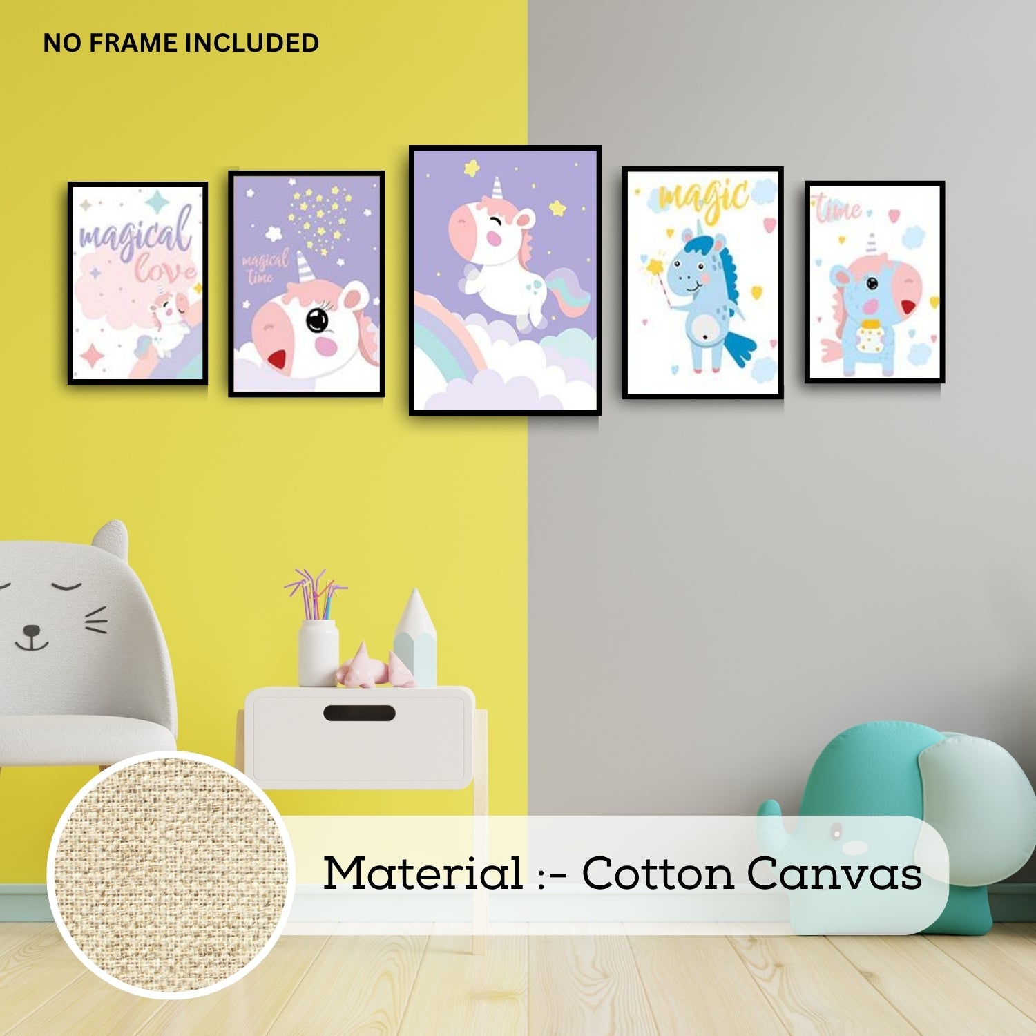 Colorful-Unicorn-Wall-Posters-for-Kids-Bedroom-Set-of-5-Decorative-Prints