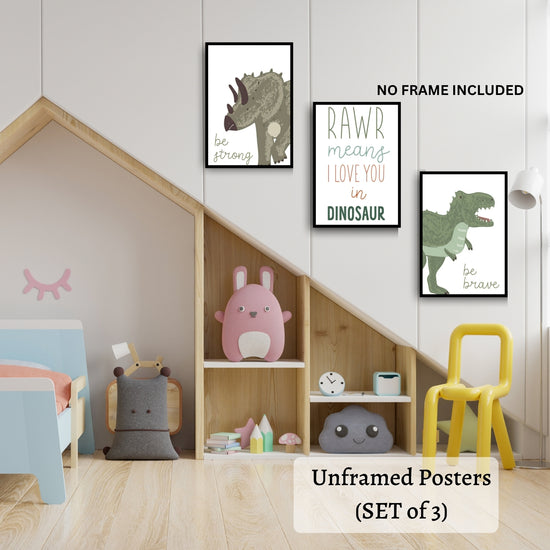 Kids-Bedroom-Decor–Animal-Poster-Set-of-3-Unframed-Wall-Prints