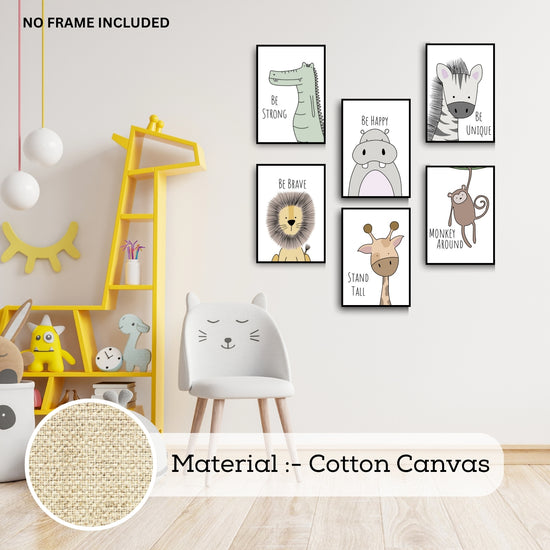 Unframed-Jungle-Animal-Prints–Be-Brave-Be-Happy-Wall-Art-Set