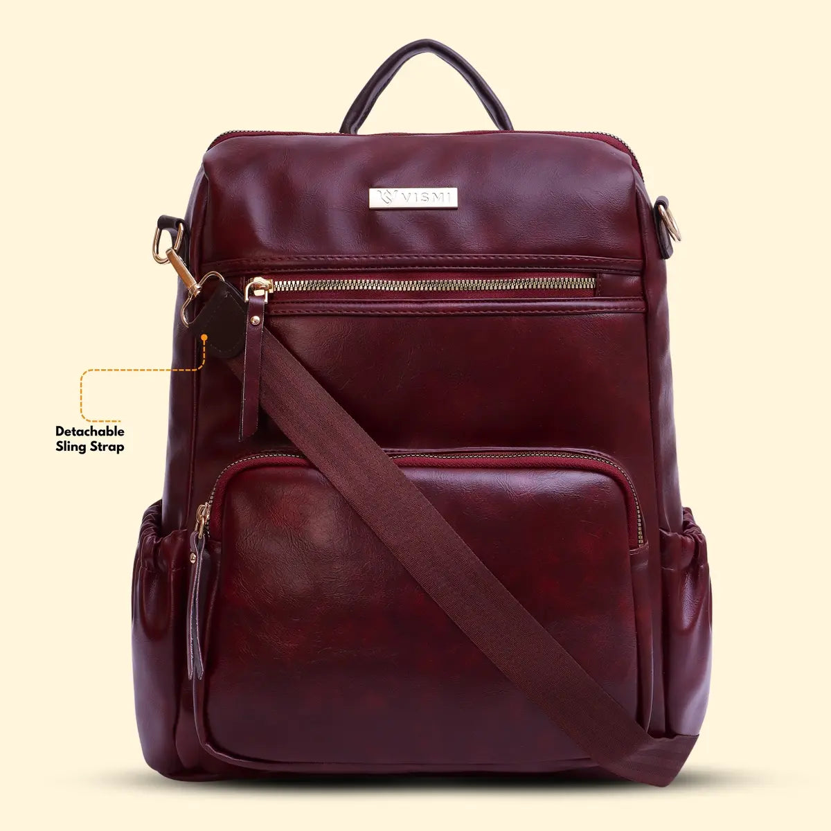 Timeless Diva Women Laptop Backpack - Wine