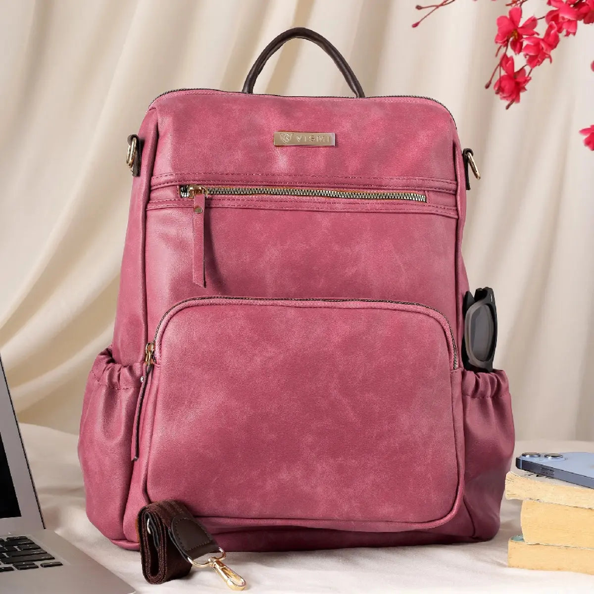 Timeless Diva Women Laptop Backpack - Blush Pink
