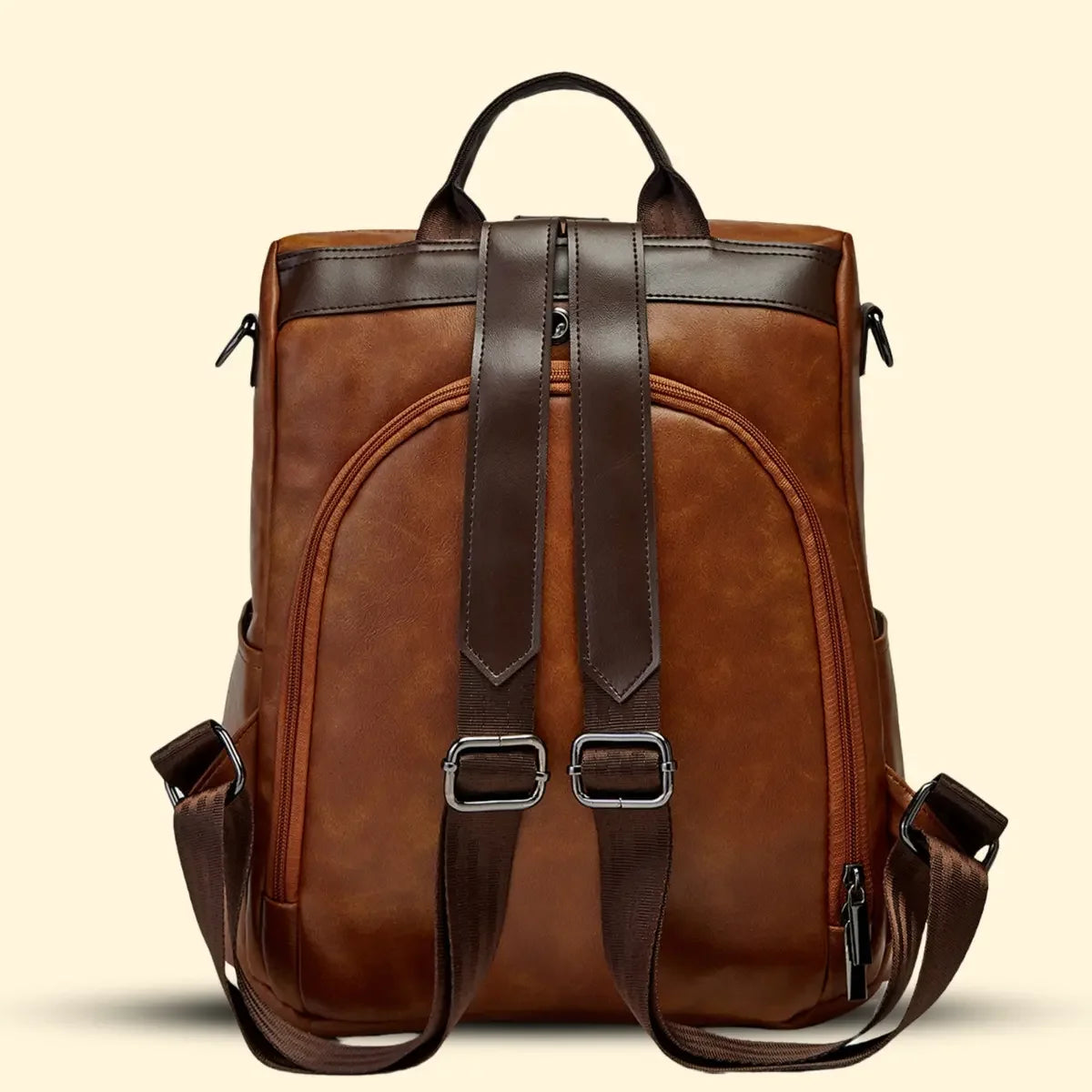 Timeless Aura Women Backpack Handbag - Tan