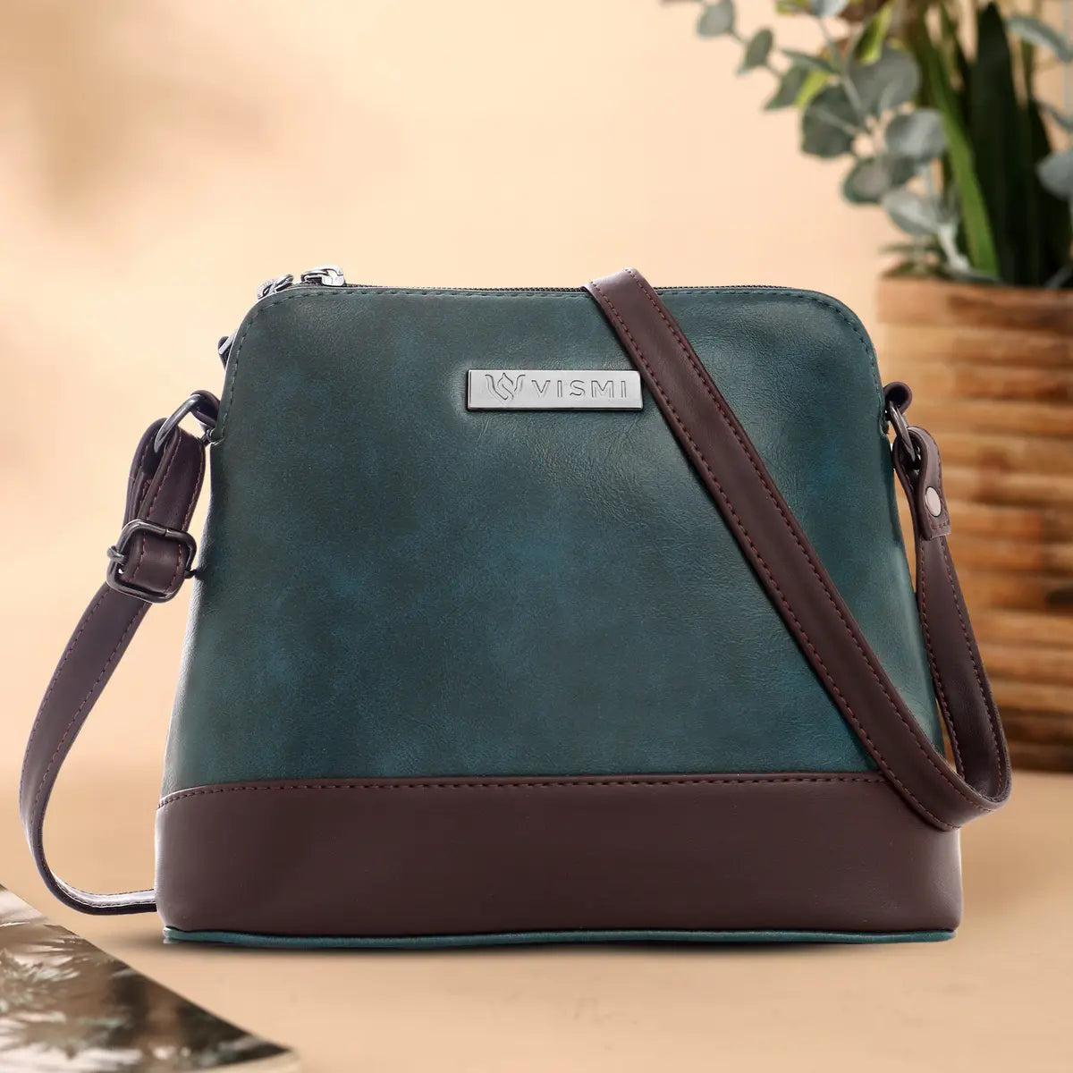 Timeless Luxe Women's Sling Bag - Teal blue