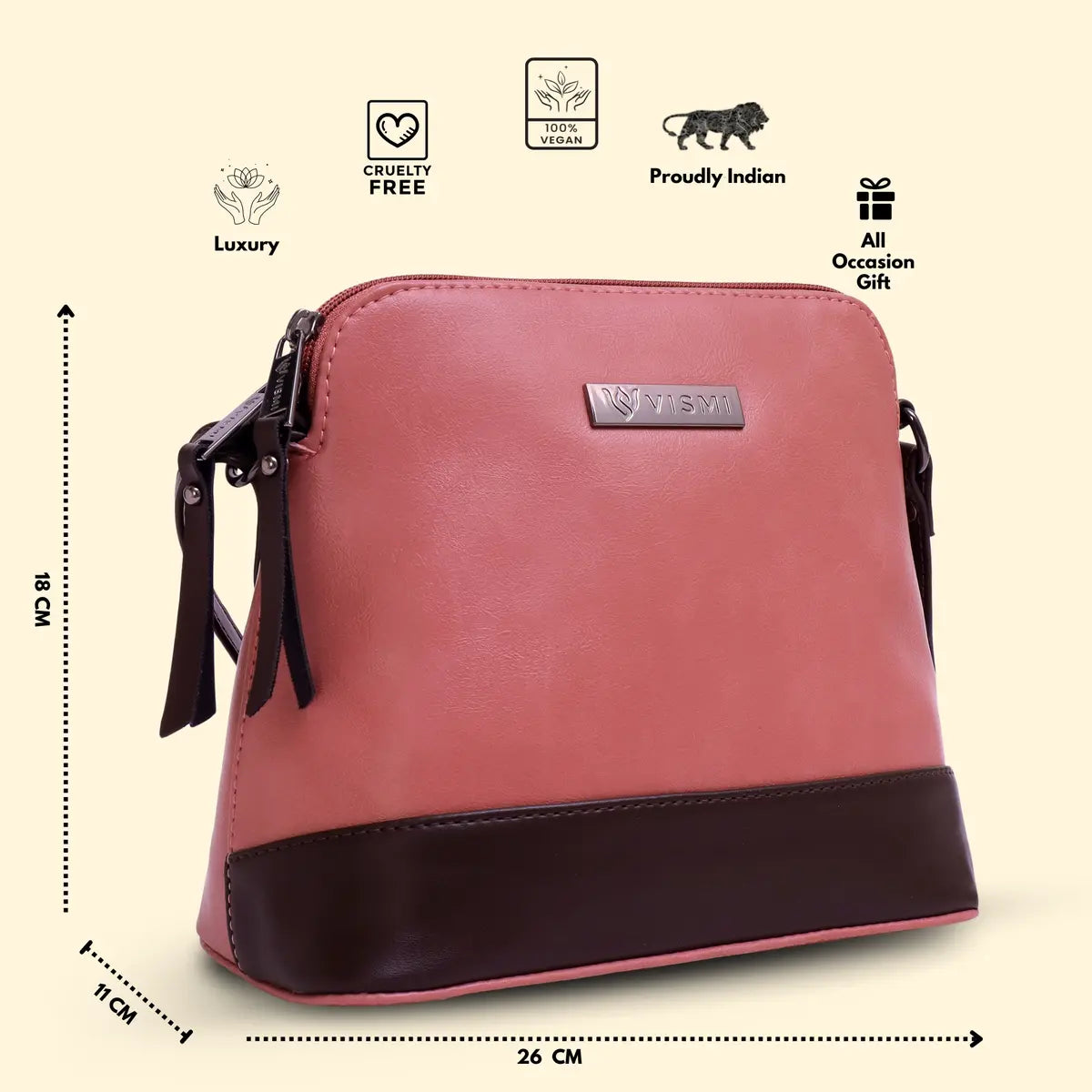 Timeless Luxe Women's Sling Bag - Blush Pink
