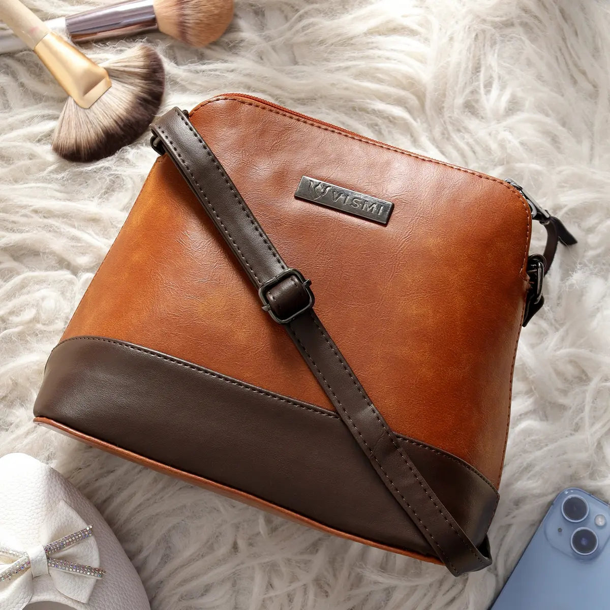 Timeless Luxe Women's Sling Bag - Tan