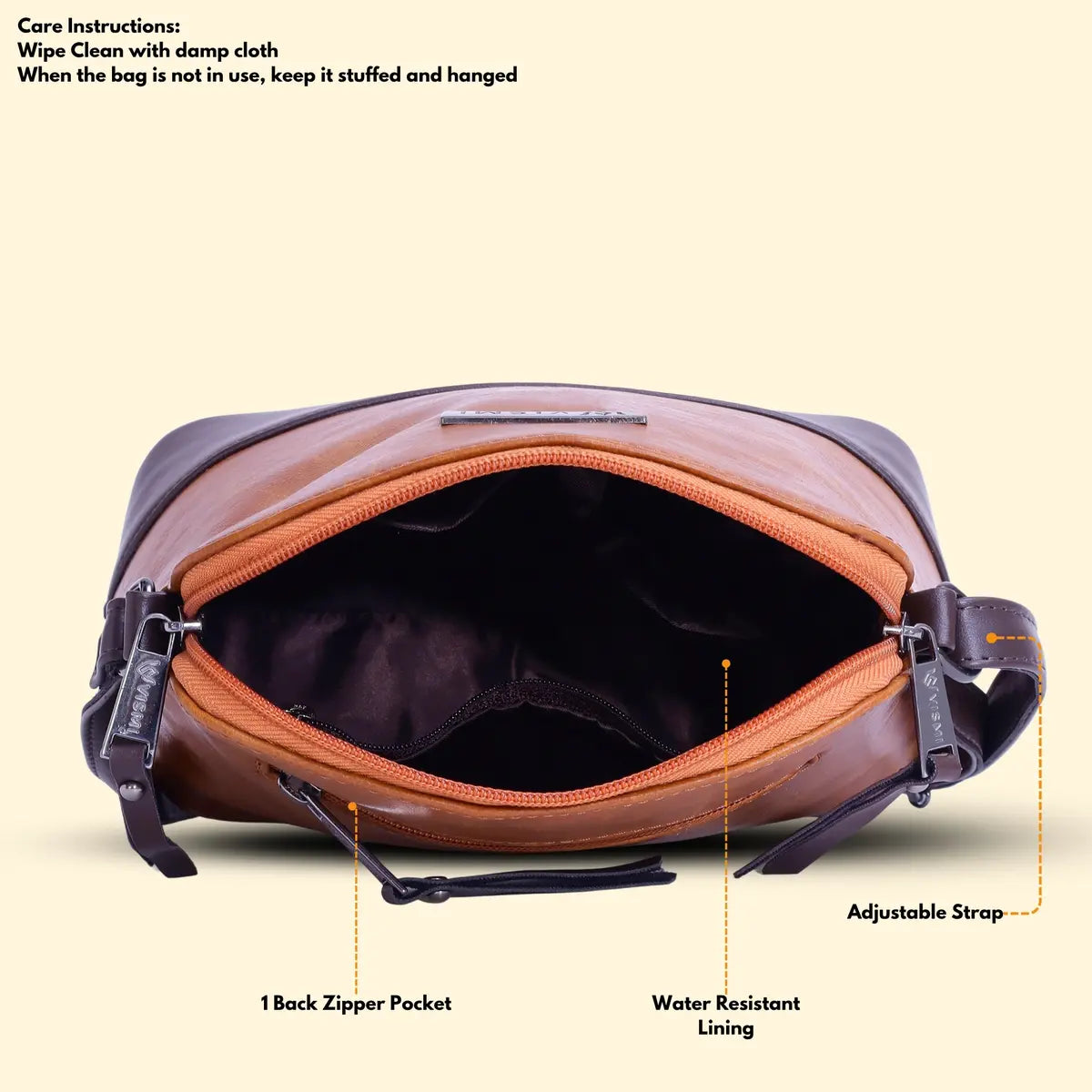 Timeless Luxe Women's Sling Bag - Tan