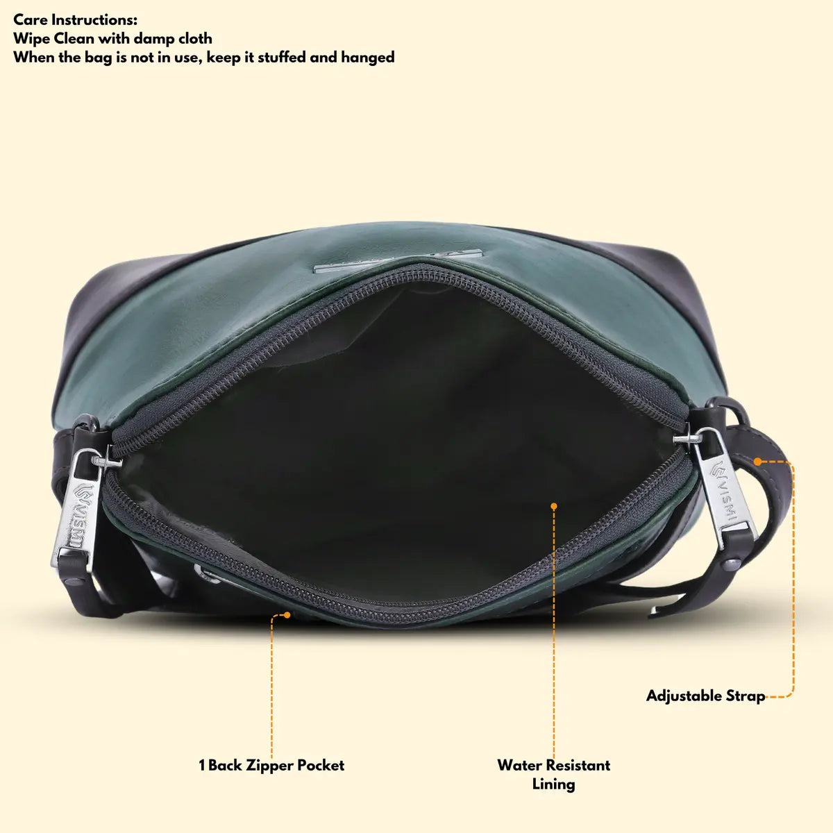 Timeless Luxe Women's Sling Bag - Teal blue