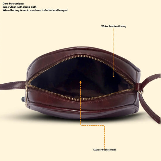 Timeless Chic Women's Sling Bag - Wine