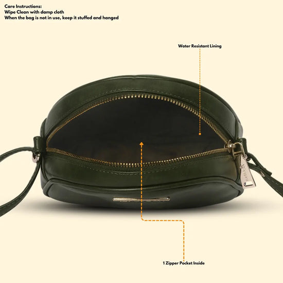 Timeless Chic Women's Sling Bag - Olive Green