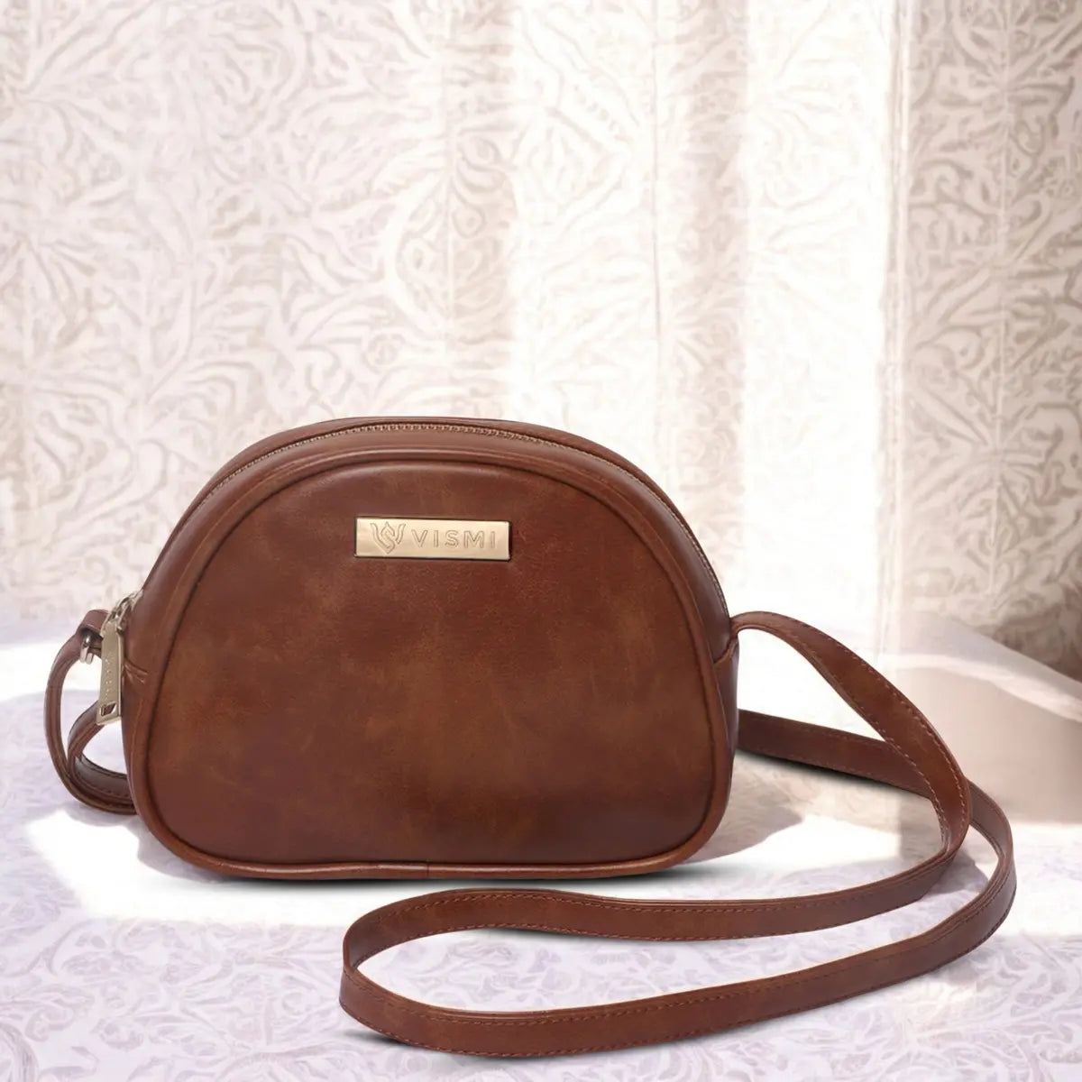 Timeless Chic Women's Sling Bag - Tan