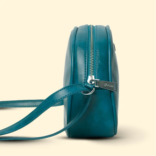 Timeless Chic Women's Sling Bag - Teal blue