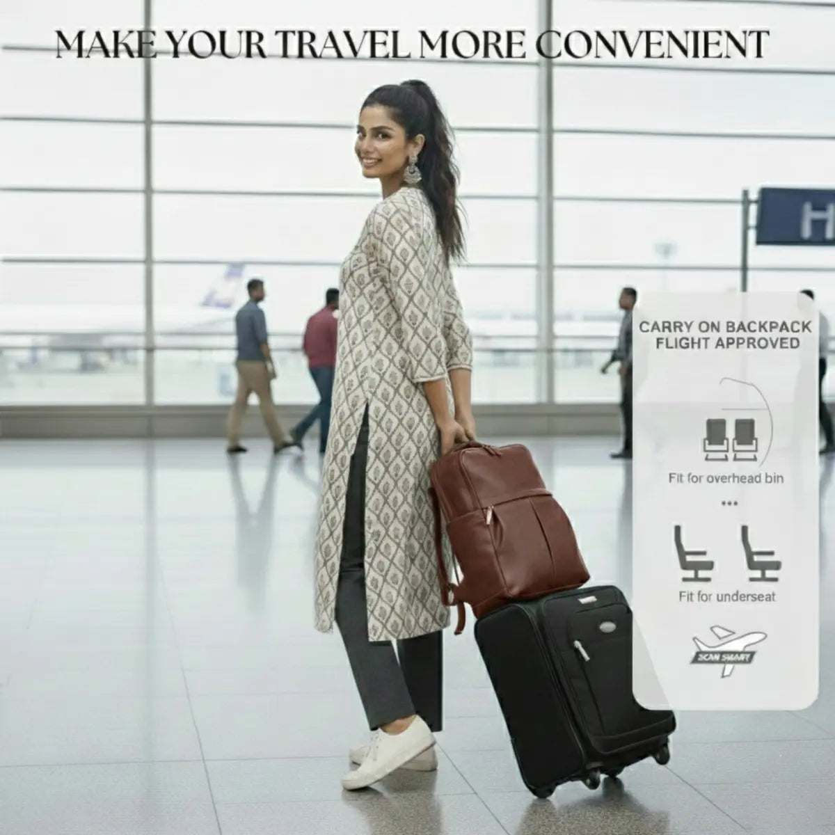 Timeless_Voyager_Women-Brown-Travel_Backpack_Flight_Approved 