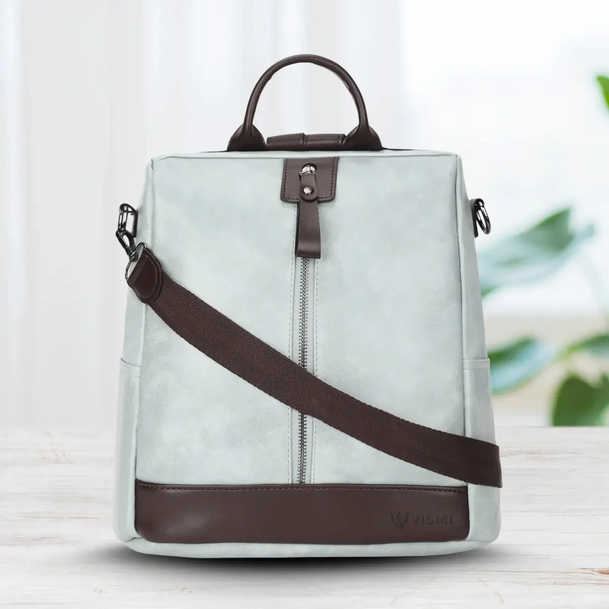 Timeless-Aura-Women-Backpack-Handbag-Grey