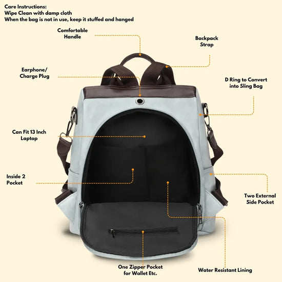 Lightweight-Grey-Fashion-Backpack-Handbag