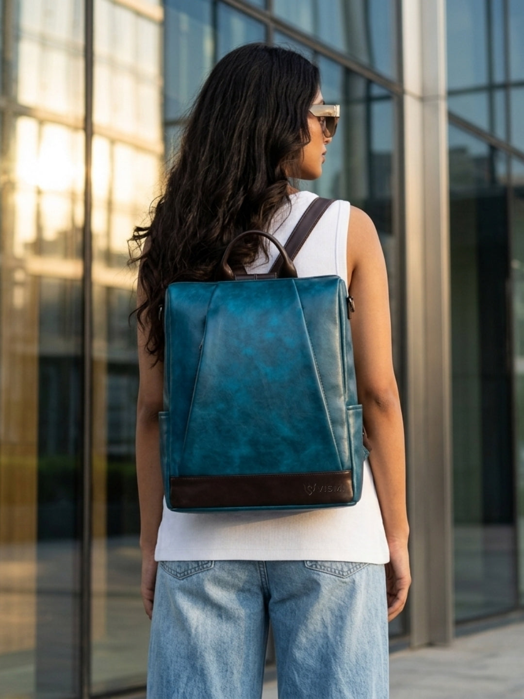 Timeless Kiara Women Backpack Handbag - Teal Blue