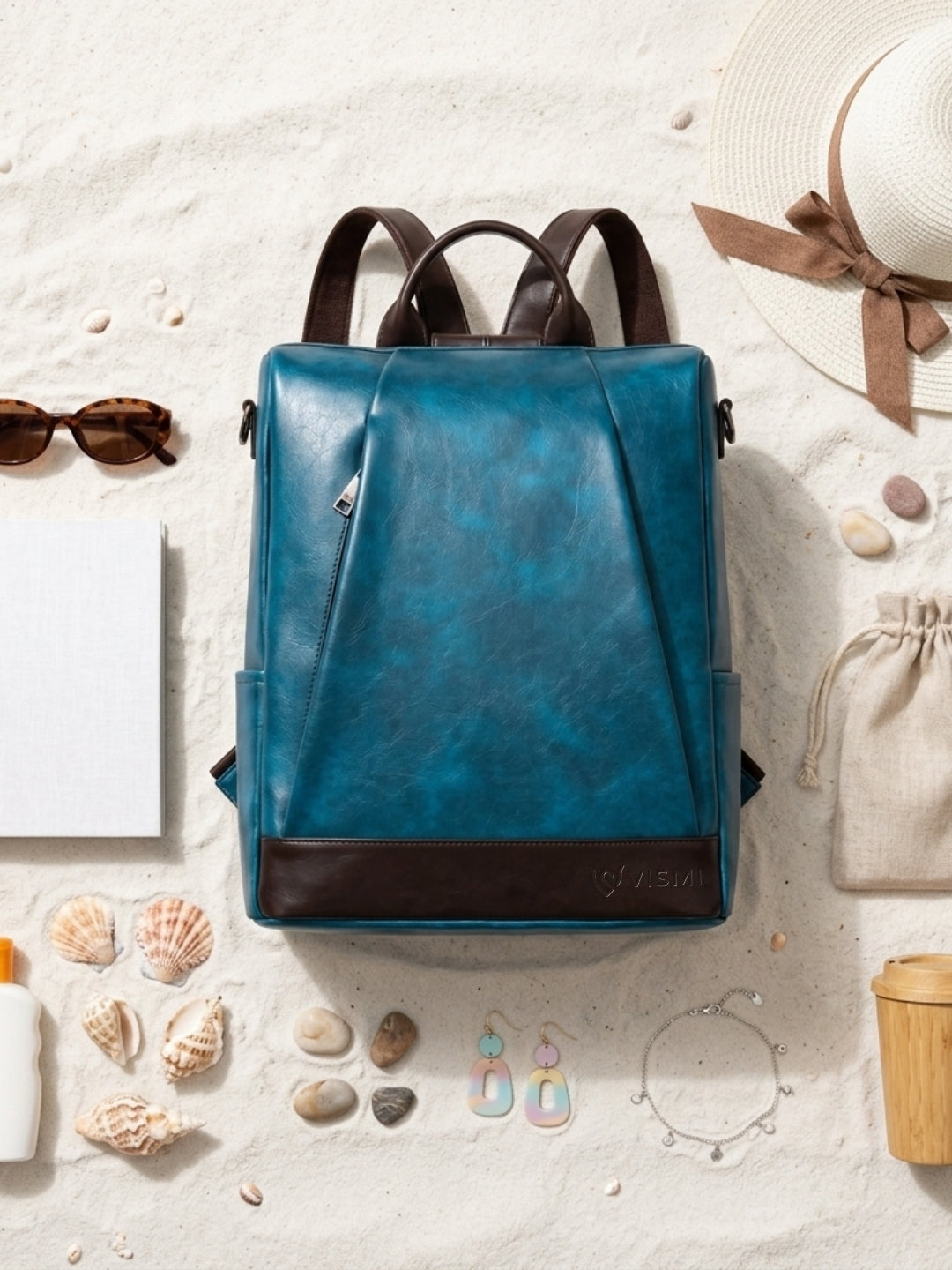 Timeless Kiara Women Backpack Handbag - Teal Blue