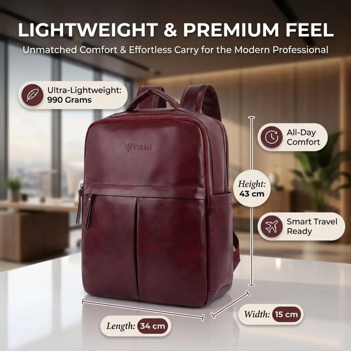 Timeless Voyager Laptop Backpack - Wine
