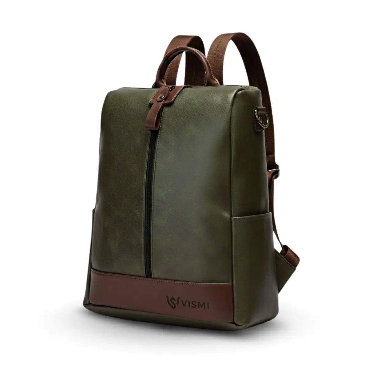 Timeless Aura Women Backpack Handbag - Olive Green