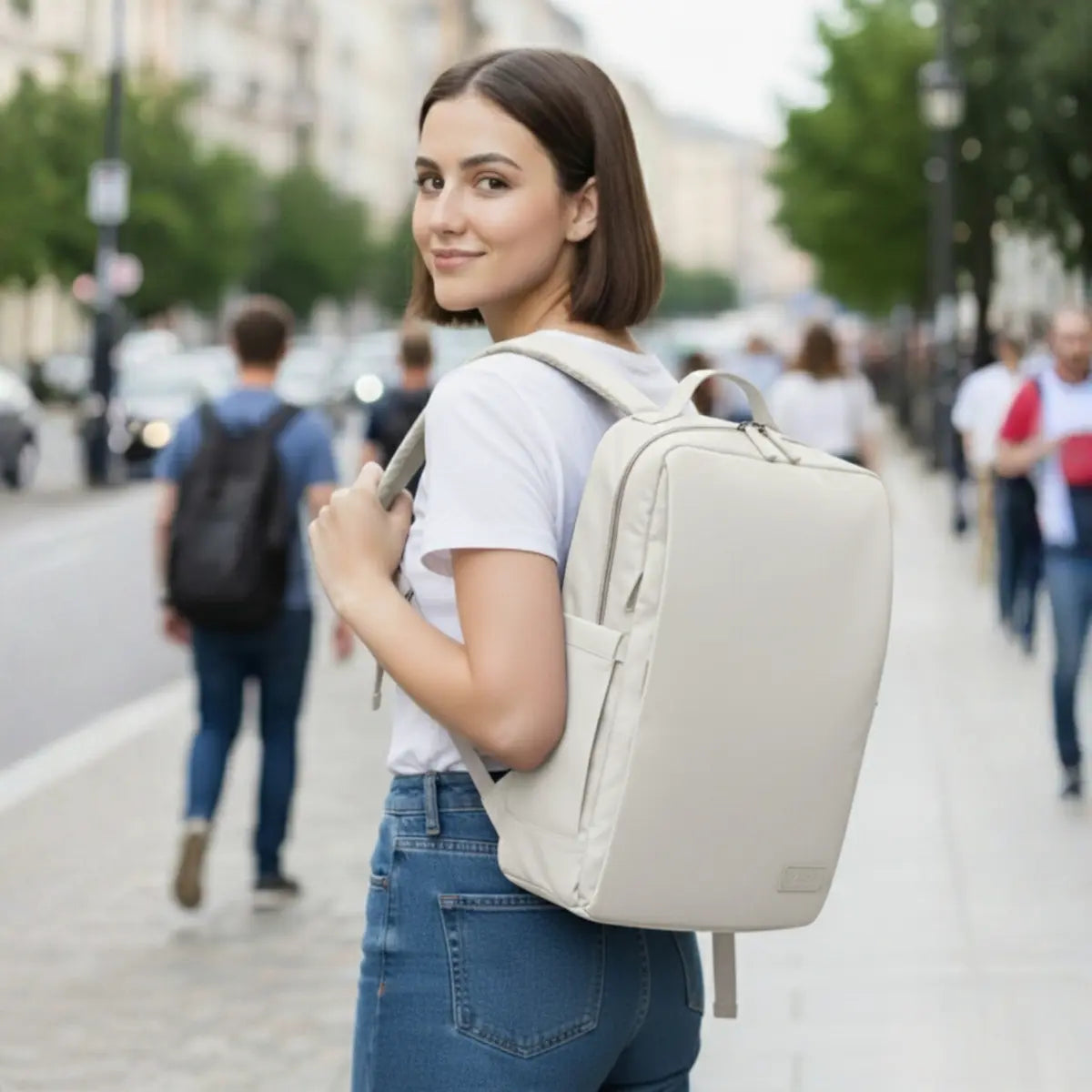 Everyday Essentials Grey Travel Laptop Backpack – stylish office and college bag