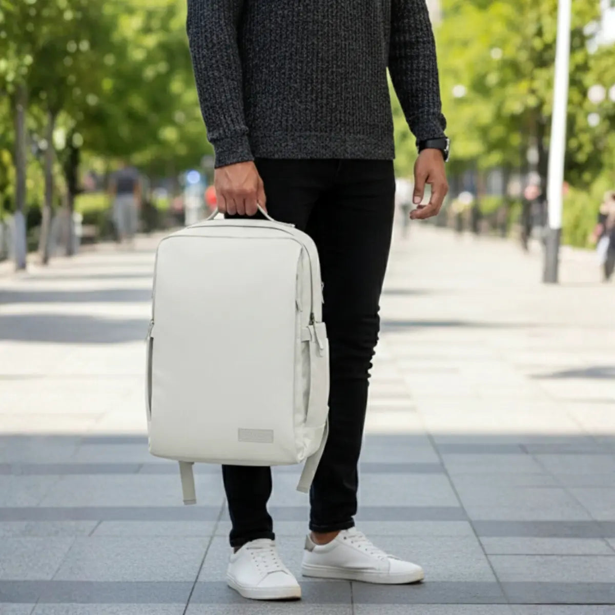 Everyday Essentials Grey Travel Laptop Backpack – stylish office and college bag