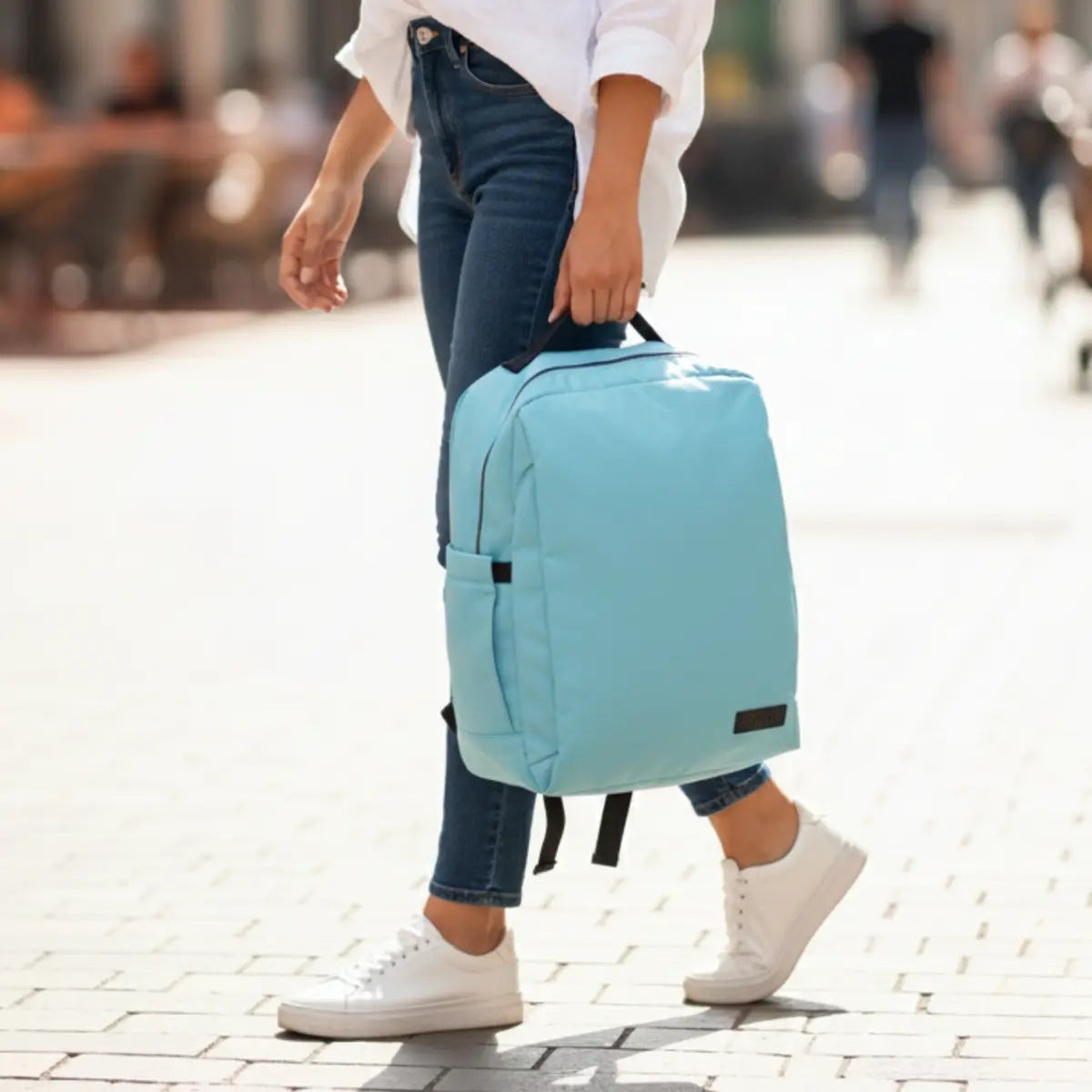 Everyday Essentials Sky Blue Travel Laptop Backpack – stylish office and college bag