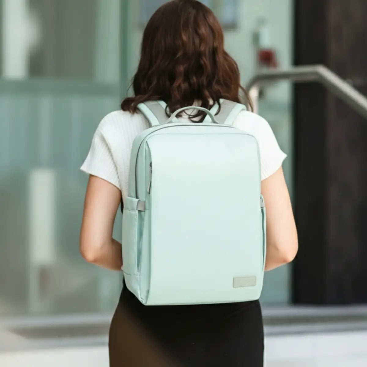 Everyday Essentials Sea Green Travel Laptop Backpack – stylish office and college bag