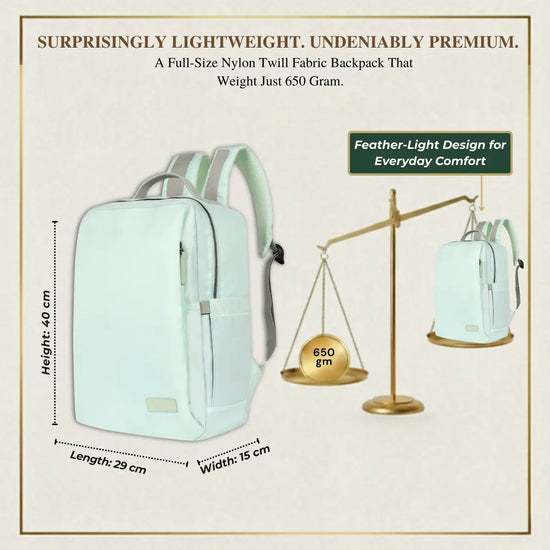 Everyday Essentials Sea Green Travel Laptop Backpack – stylish office and college bag