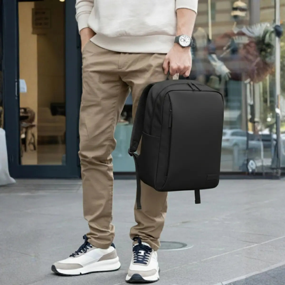 Everyday Essentials Black Travel Laptop Backpack – stylish office and college bag