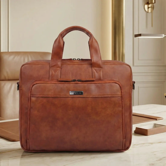 Legacy Laptop Messenger Bag- Tan