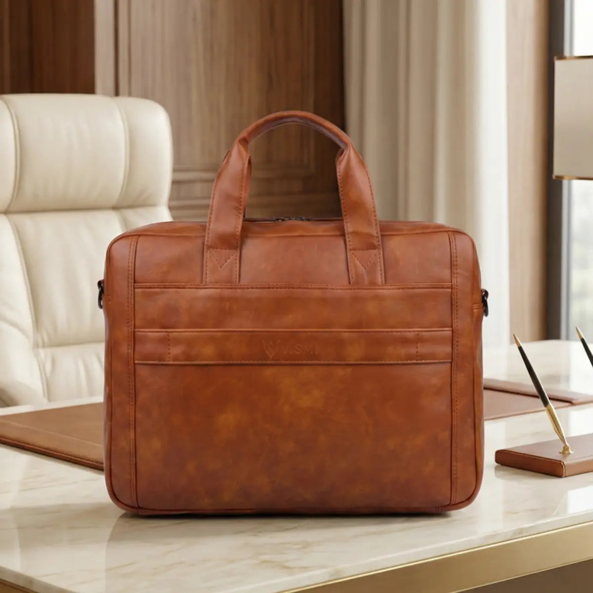 Legacy Laptop Messenger Bag- Tan